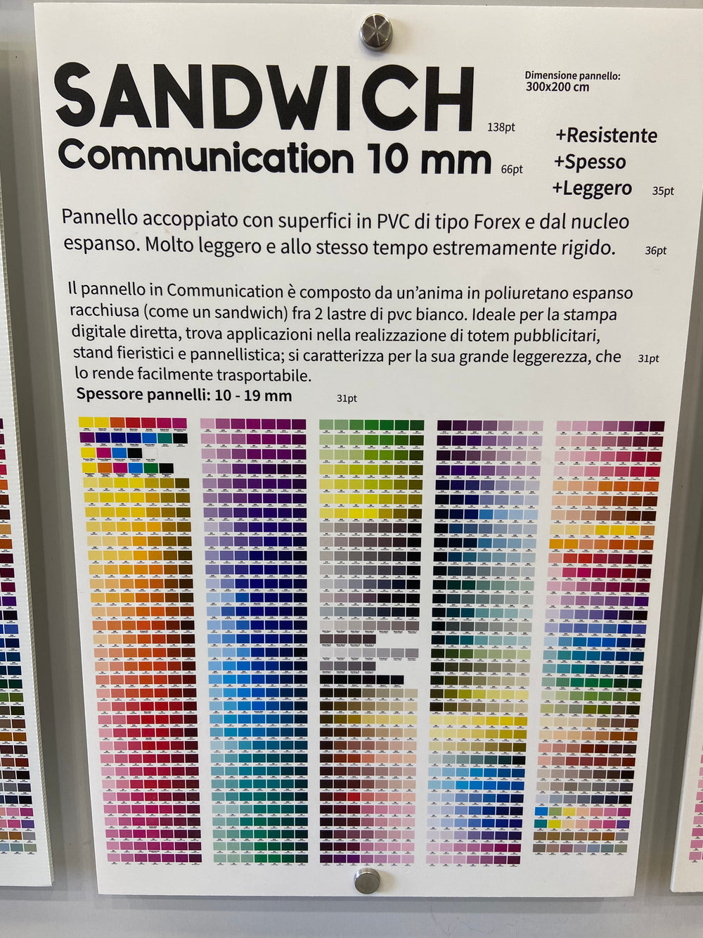 GIF Pannello Sandwich Communication  - Pvc con anima in poliuretano espanso