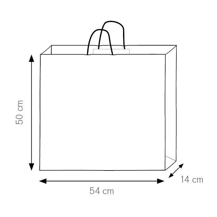 SHOPPER Kraft bianca 54x50x14