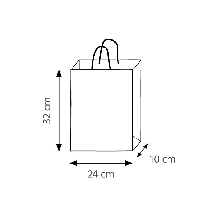 SHOPPER Kraft bianca 22x29x10