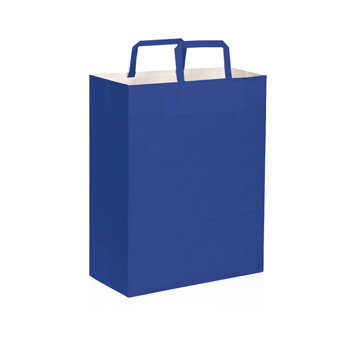 SHOPPER Kraft bianca 19x24x7