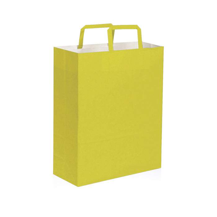 SHOPPER Kraft bianca 19x24x7