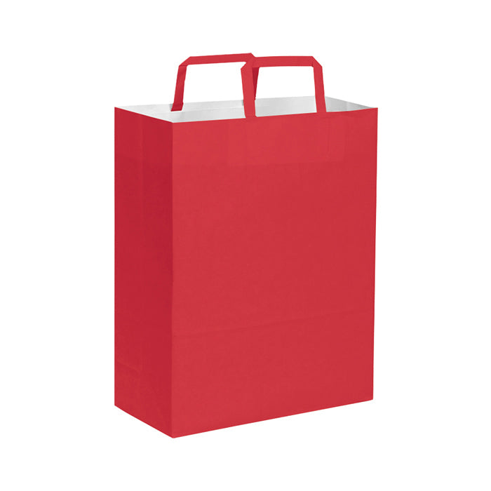 SHOPPER Kraft bianca 19x24x7