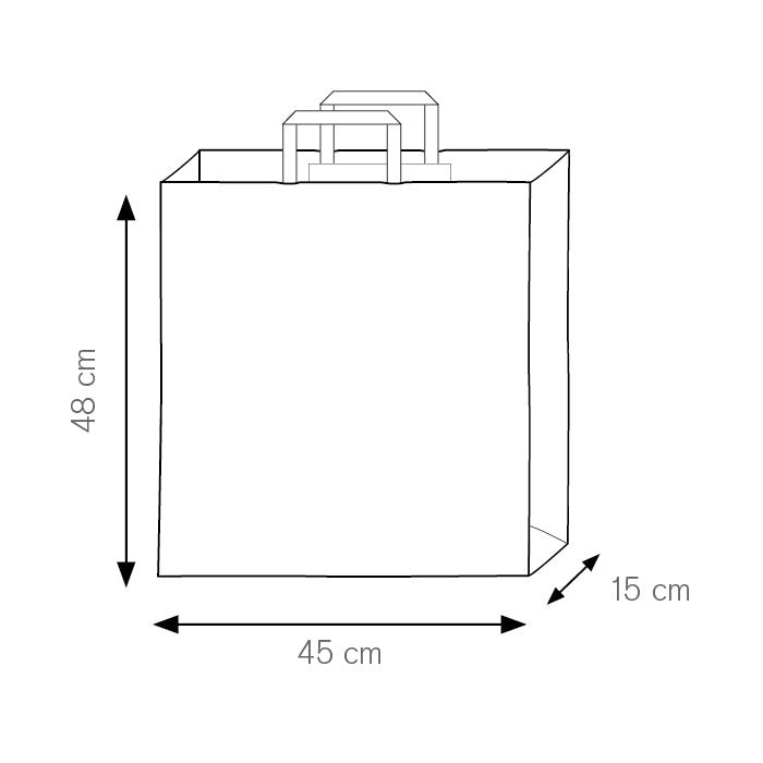 SHOPPER Kraft bianca 45x48x15